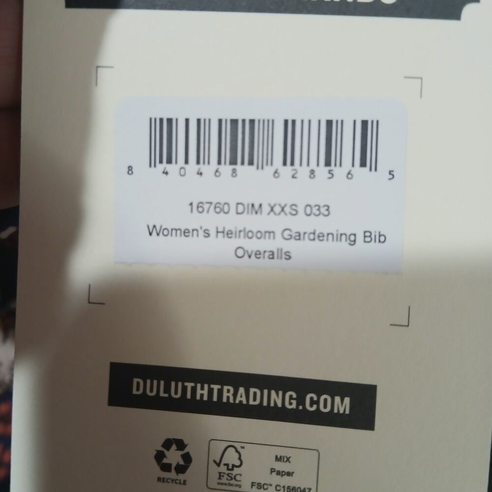 DULUTH TRADING Heirloom Gardening Bib Overalls XXS x 33 NWT Hedgehog Mushroom - Picture 11 of 16